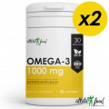 Atletic Food Рыбий жир Омега-3 Omega-3 1000 mg - 180 гел.капсул (2 шт по 90 капс)